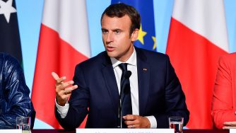 Il presidente francese Emmanuel Macron (LaPresse)