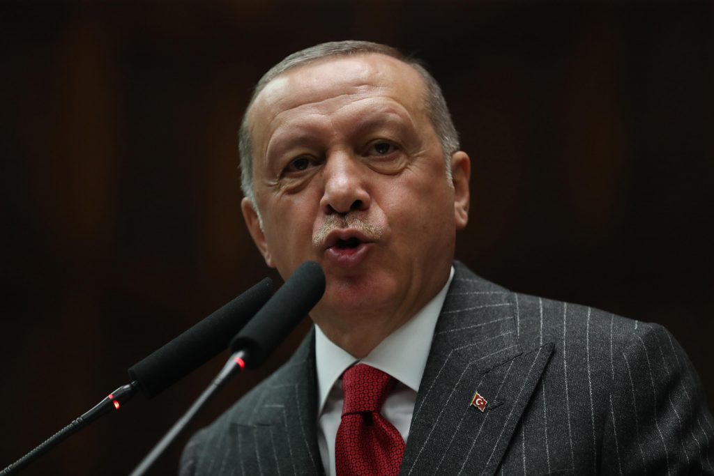 Turchia, discorso di Erdogan alla Grande Assemblea Nazionale ad Ankara (LaPresse)