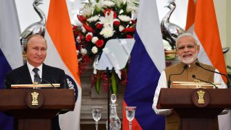 India, il premier Narendra Modi riceve Vladimir Putin a Nuova Delhi (LaPresse)