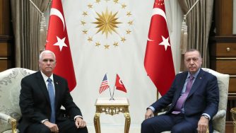 Mike Pence e Recep Tayyip Erdogan (LaPresse)