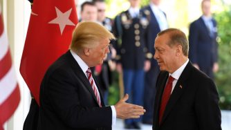 Donald Trump incontra il presidente turco Erdogan (LaPresse)