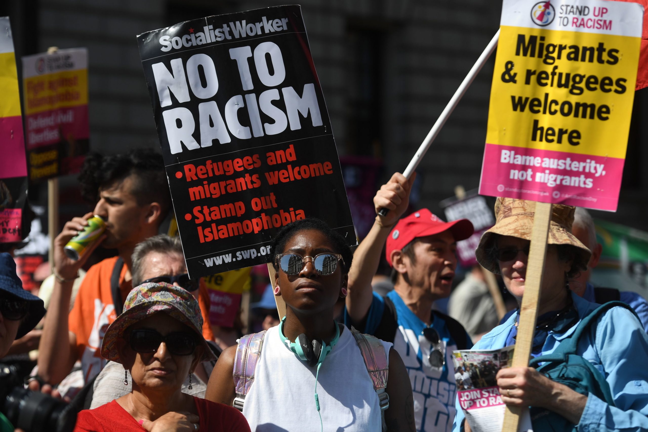 Manifestazione contro il razzismo a Londra (LaPresse)