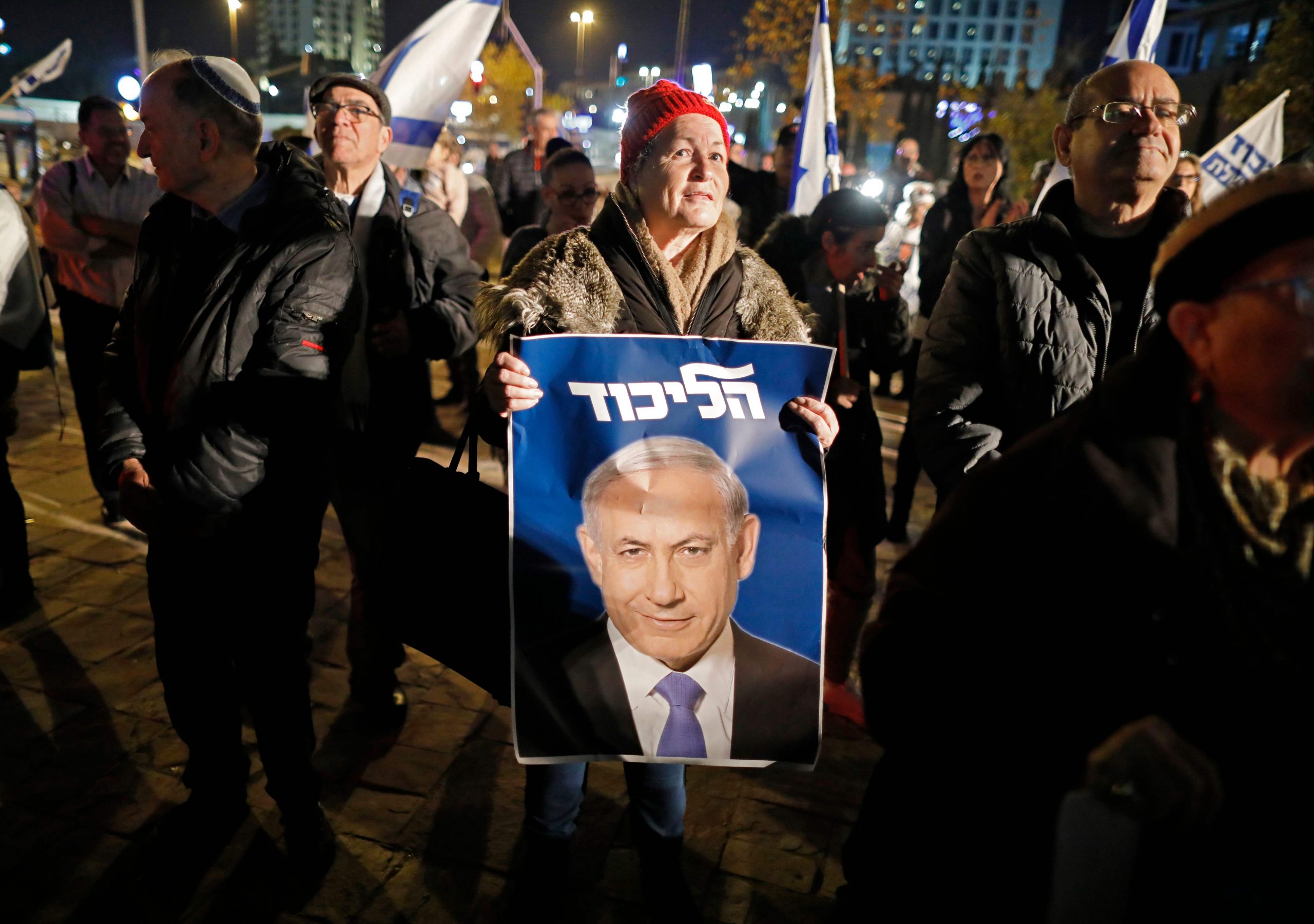 Sostenitori di Netanyahu (LaPresse)