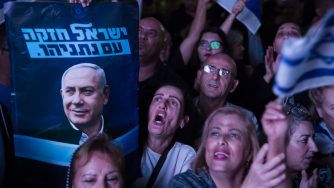 Supporter di Benjamin Netanyahu (LaPresse)