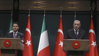 Giuseppe Conte e Recep Tayyip Erdogan (LaPresse)