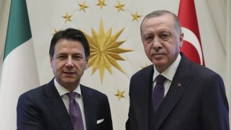 Giuseppe Conte e Recep Tayyip Erdogan (LaPresse)