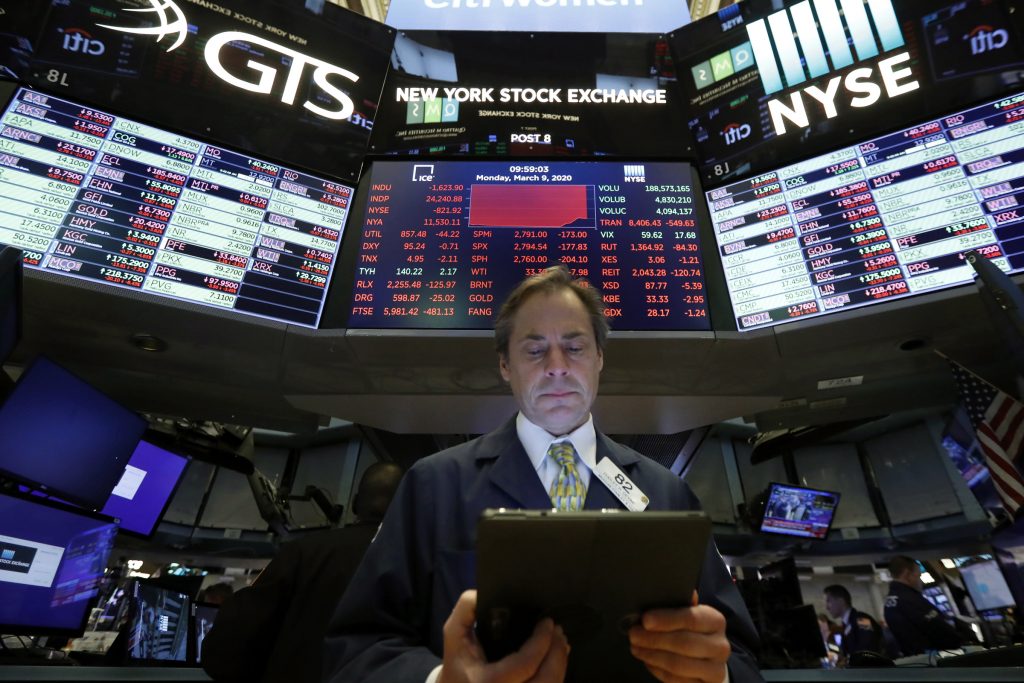 Wall Street in profondo rosso