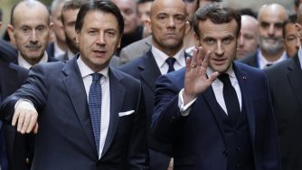 Giuseppe Conte e Emmanuel Macron (LaPresse)