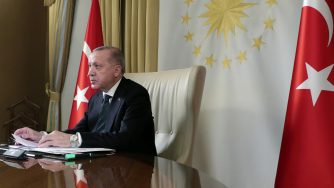 Recep Tayyip Erdogan in videoconferenza