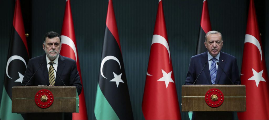 Libia, incontro Serraj Erdogan (La Presse)