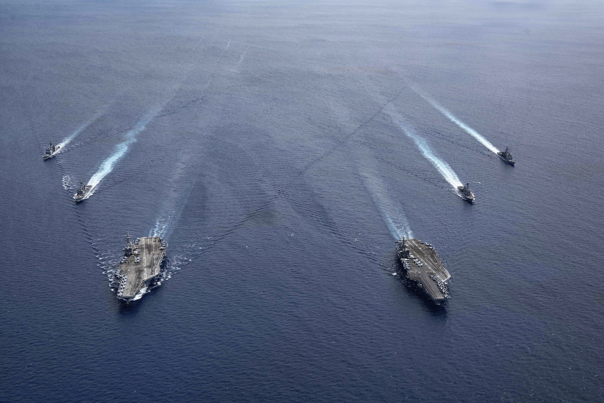 Esercitazioni Marina degli Stati Uniti nel Mar Cinese Meridionale (La Presse)