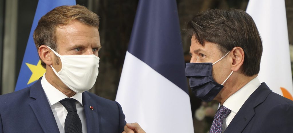 Conte e Macron in Corsica (La Presse)