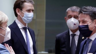 Conte e Merkel a Bruxelles (La Presse)