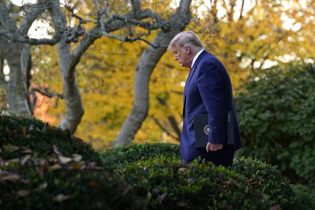 Usa, il presidente Donald Trump parla nel Giardino delle Rose della Casa Bianca (La Presse)