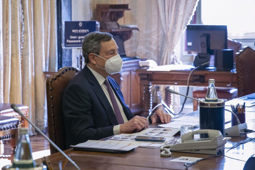 Crisi di Governo consultazioni di Draghi per la formazione del nuovo governo (Fotogramma)
