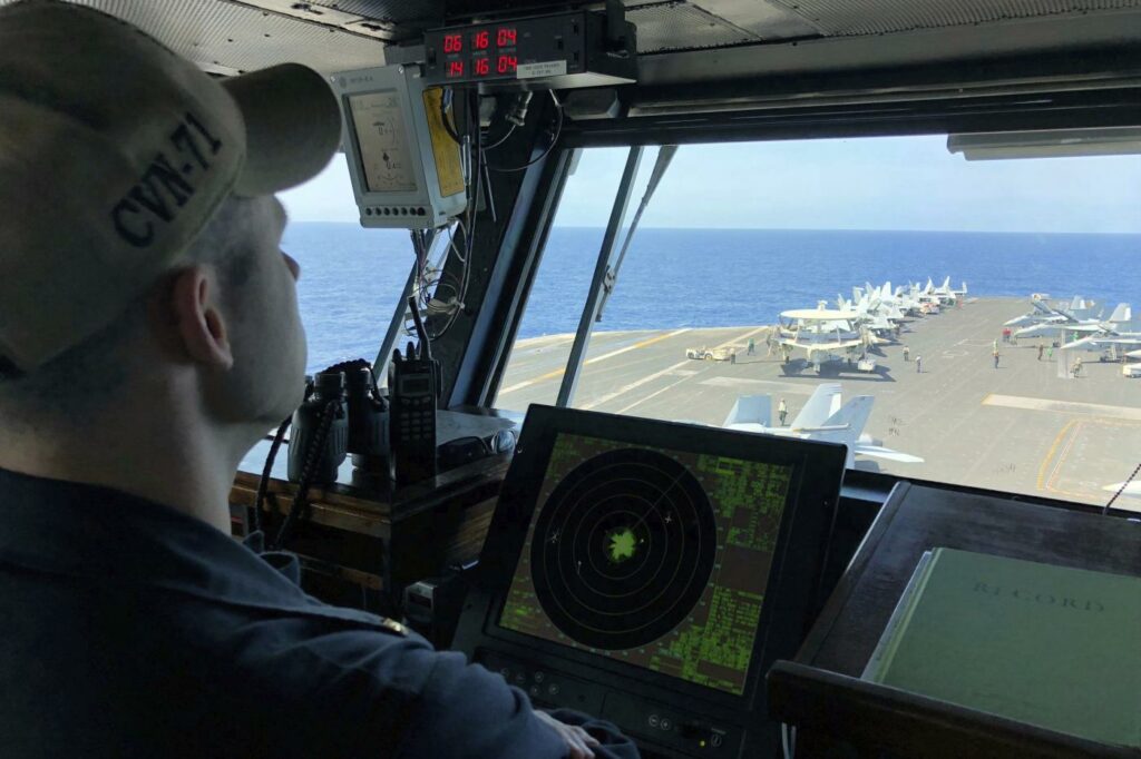 Posto di comando Uss Theodore Roosevelt (La Presse)