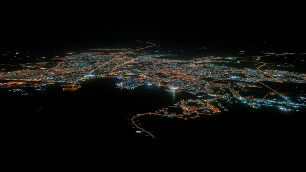 Doha in Qatar di notte