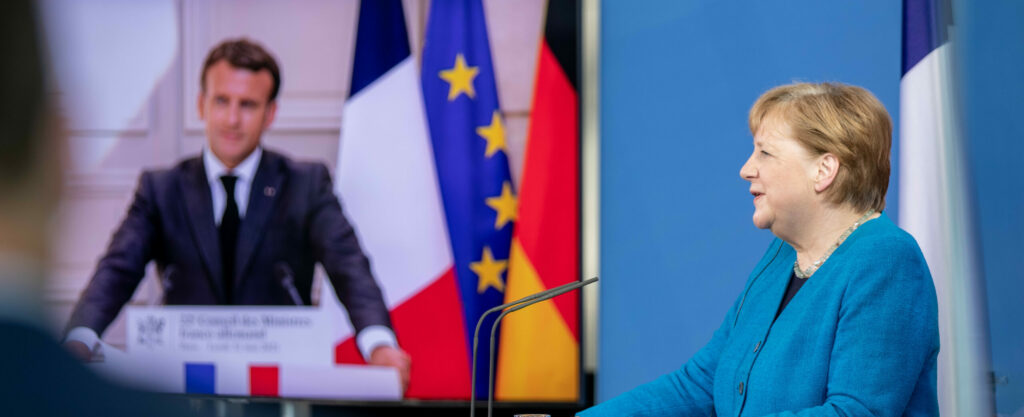 Macron e Merkel Consiglio ministeriale franco-tedesco (Getty)