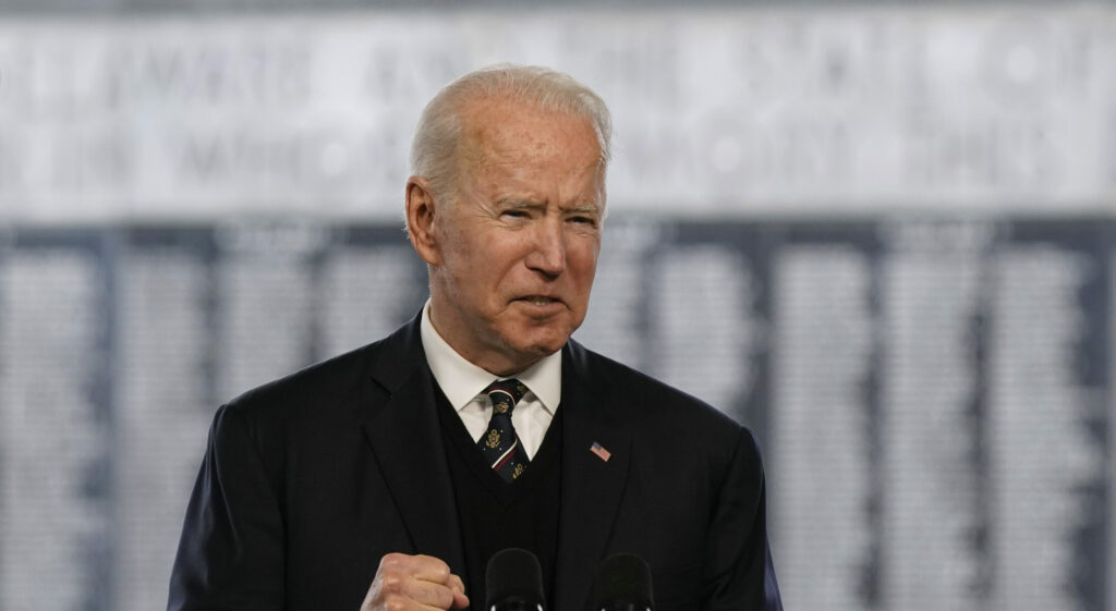 Usa, il presidente Joe Biden a un evento del Memorial Day al Veterans Memorial Park a New Castle