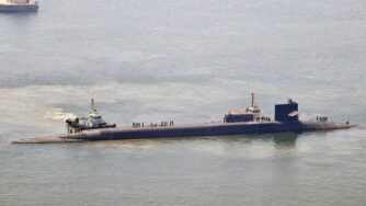 Sottomarino nucleare Uss Michigan in Corea del Sud (ANSA)