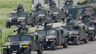 Taiwan military missile shooting exercises