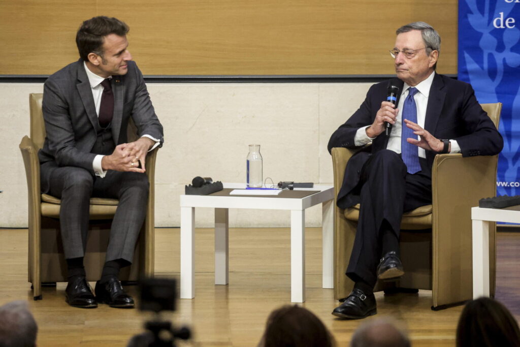 Draghi e Macron.
