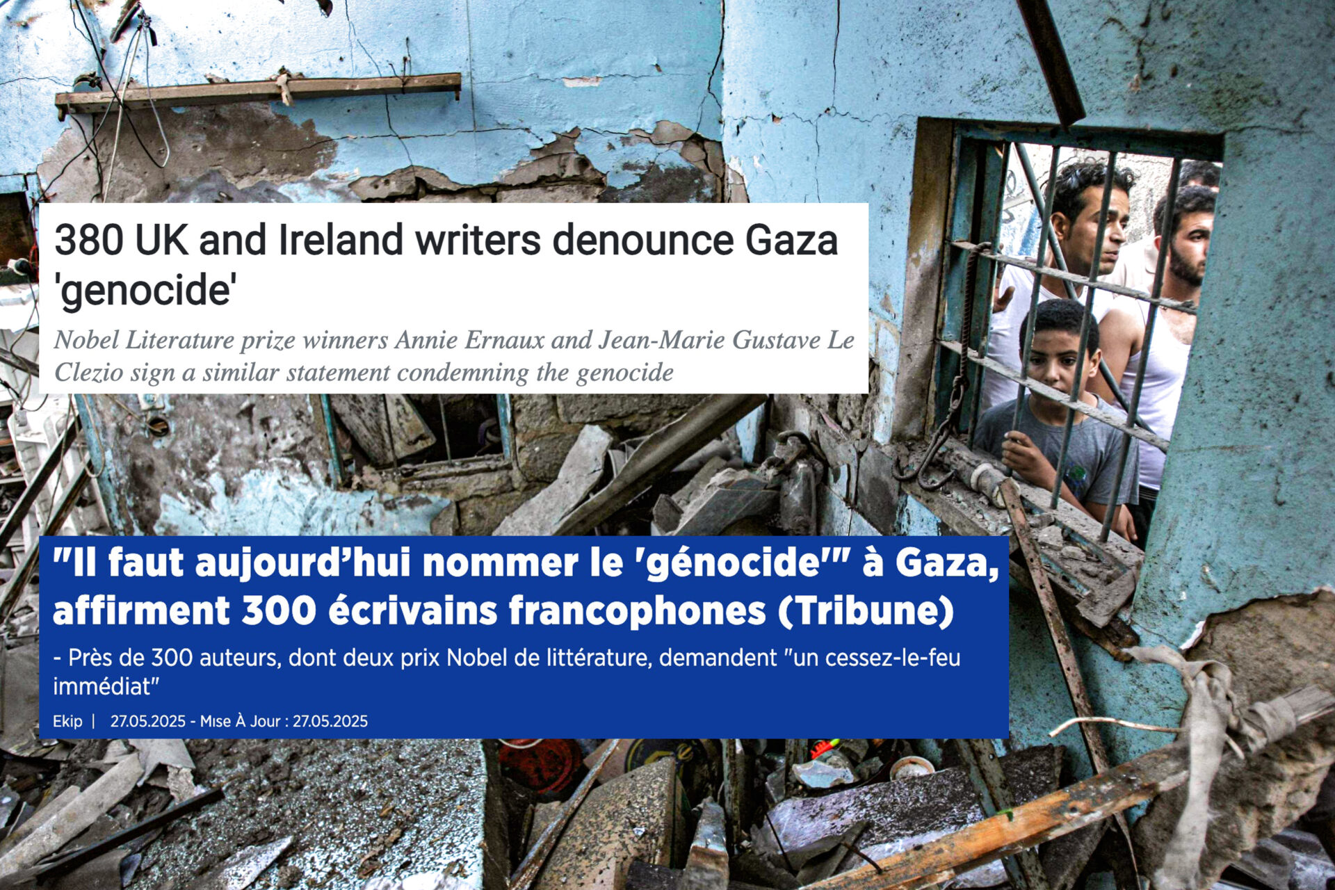 Oltre 600 scrittori francofoni e anglosassoni: a Gaza è genocidio