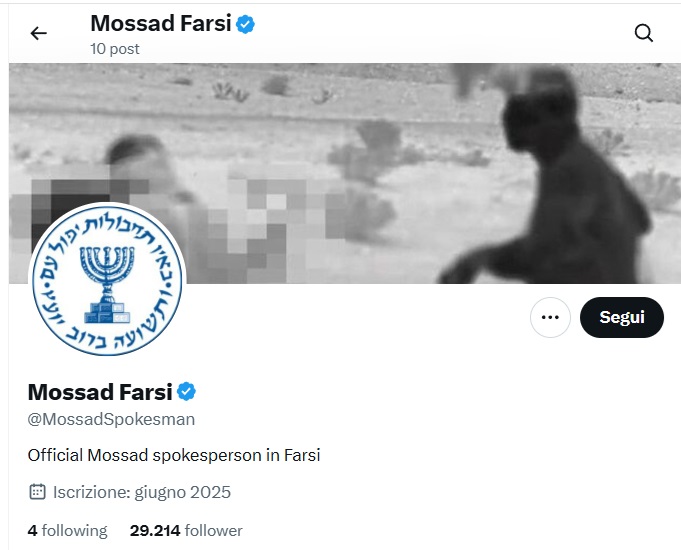 Il mistero dell’account in Farsi del Mossad che parla all’Iran Il mistero dell’account in Farsi del Mossad che parla all’Iran