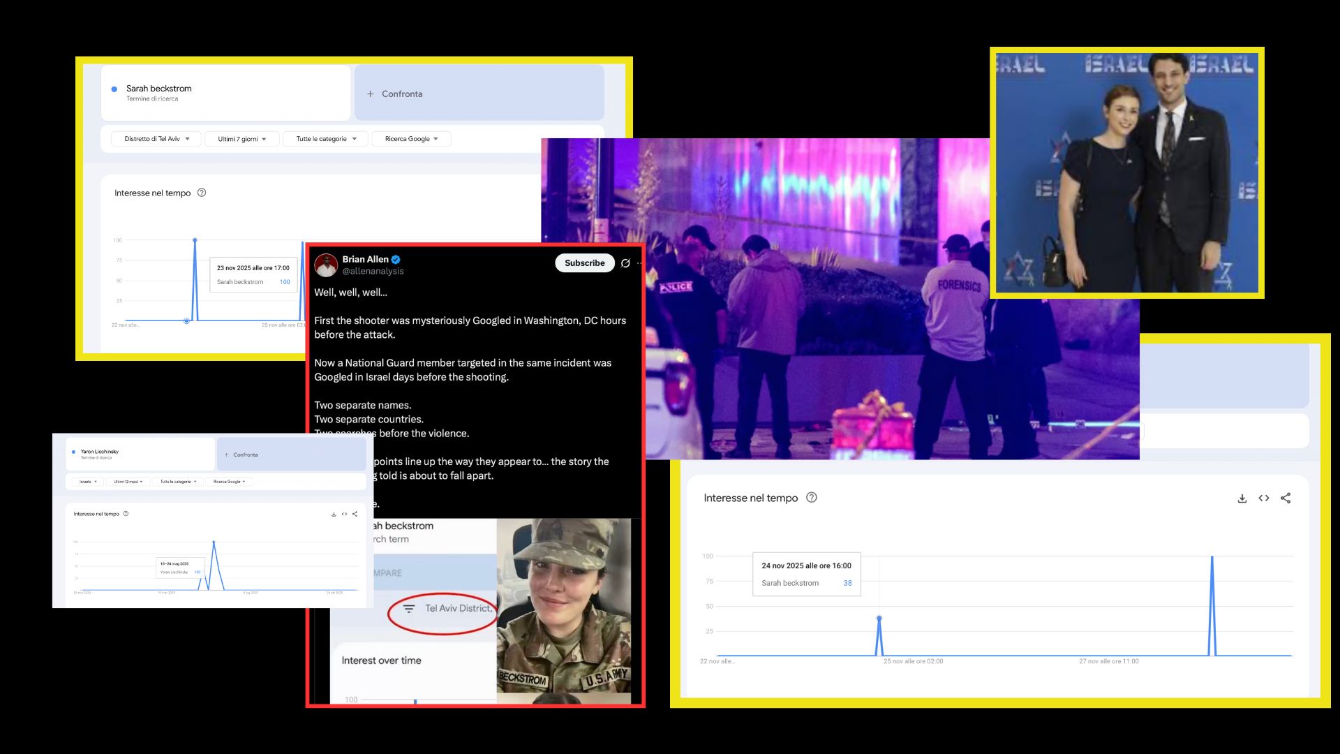 Le strane ricerche google fatte in Israele prima dei due omicidi che hanno sconvolto l’America