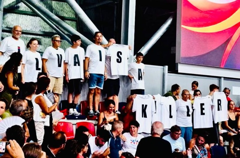 protesta Ilva Taranto Giochi del Mediterraneo 2026